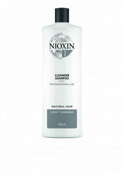 NIOXIN System 1 Cleanser Shampoo für naturbelassenes Haar - dezent dünner werdendes Haar 1000ml