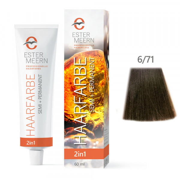 Ester Meern HAARFARBE semi + permanent 6/71 Dunkelblond Braun Asch 60 ml