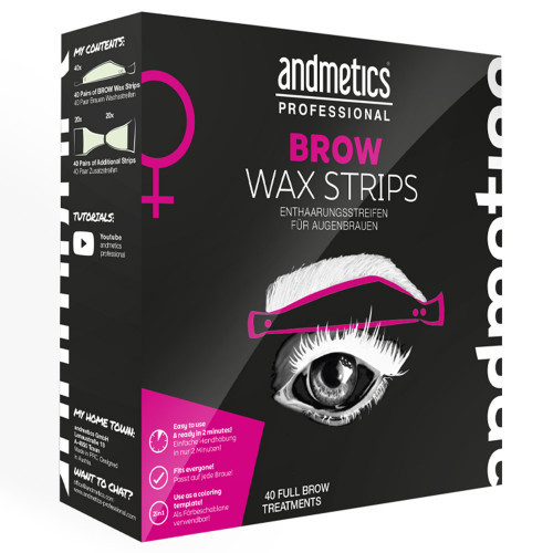 andmetics Brow Wax Strips 20 Paar standard 20 Paar universal