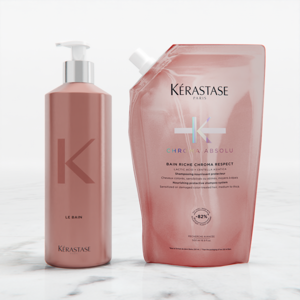 Kérastase Bain Riche Refill Pouch & Aluminium Bottle 500ml