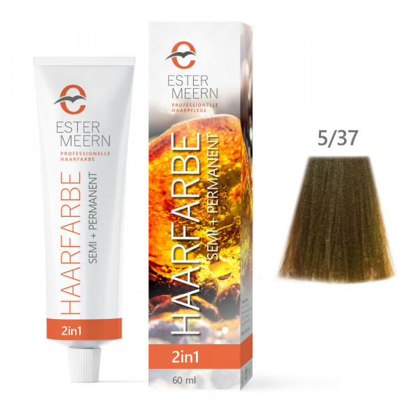 Ester Meern HAARFARBE semi + permanent 7/37 Mittelblond Gold Braun 60 ml