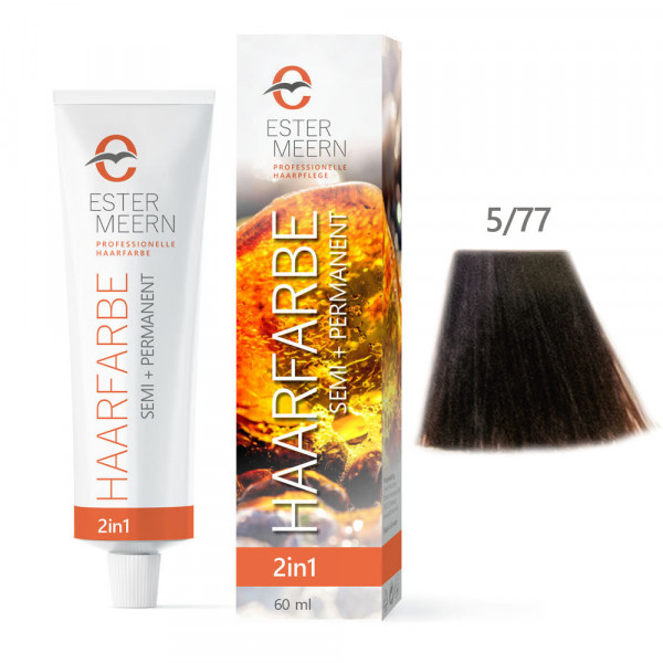 Ester Meern HAARFARBE semi + permanent 5/77 Hellbraun Braun Intensiv 60 ml